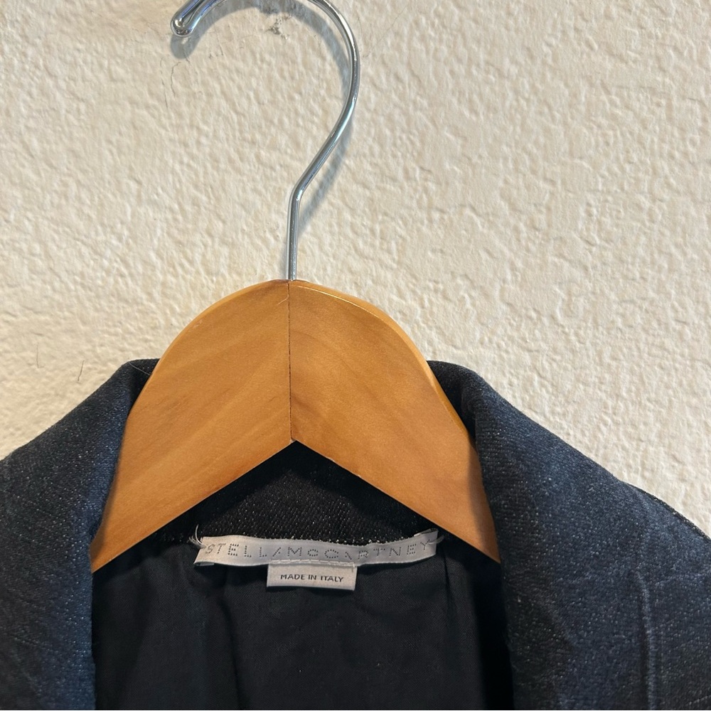 Stella McCartney Washed Black Denim Vest - back logo - Picture 3 of 6